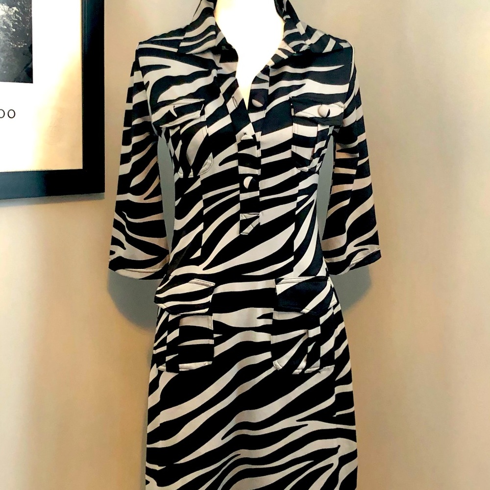 Vertigo Paris Zebra Print Dress - Like New!